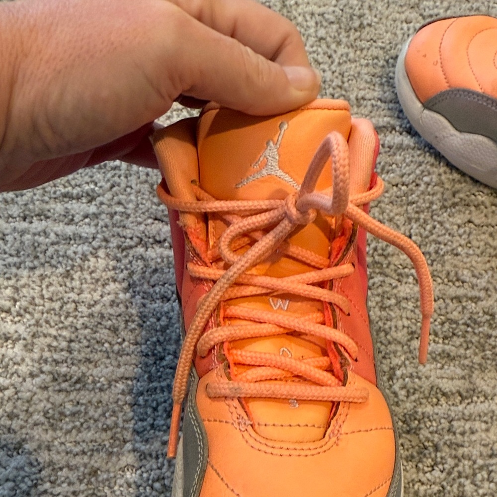 Jordan Kids Sneakers in Orange, Pink, and Gray - Picture 5 of 6